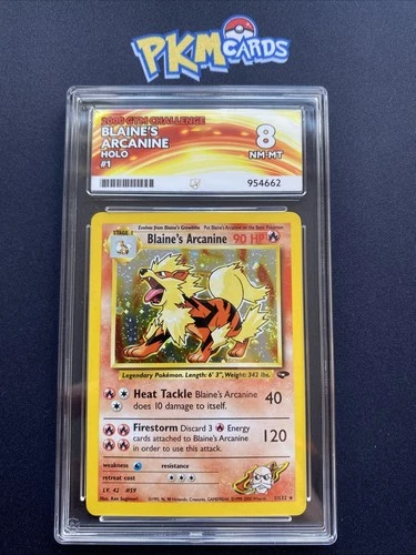 Pokémon TCG Blaine’s Arcanine Gym Challenge 1/132 Holo ACE 8 NM - Mint.