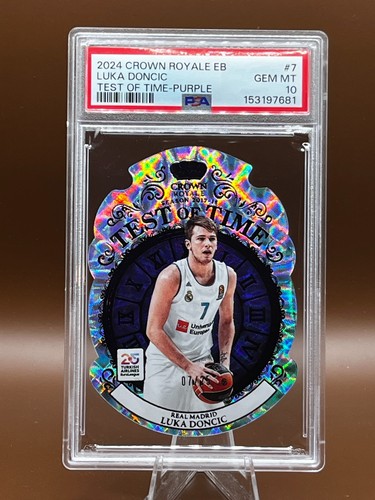 2024 Crown Royale Luka Doncic TOT-Purple PSA 10 #7/25 Jersey Number JSY#