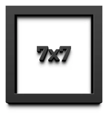 7x7 Shadow Box Frame Black | 1 inches Deep Real Wood Contemporary Shadowbox Disp
