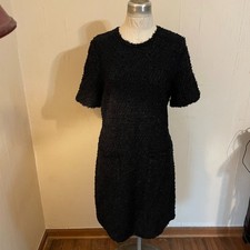KATE SPADE New York Textured Knit Tweed Dress Parisian Navy M NWOT