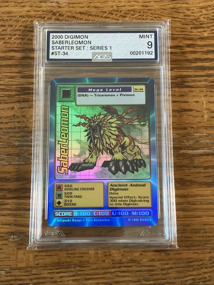 Saberleomon #ST-34 - Unlimited Digimon Card - Bandai Graded AGS 9 Mint Grading - Image 2 of 4