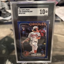 2024 Topps Update #US50 Jackson Holliday Royal Blue SGC 10 Rookie (RC) Orioles