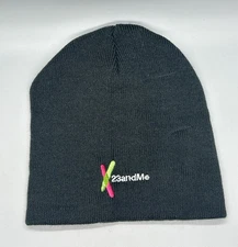 23andMe Black Beanie Classic Hat Winter Ski Cap, 23 and Me ~ Genetics DNA Promo