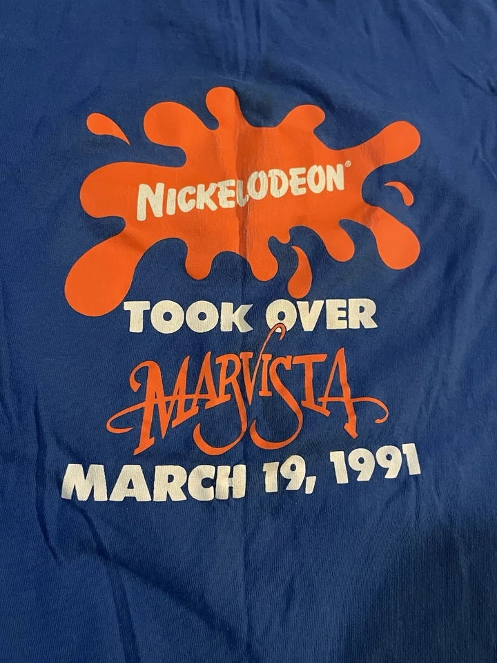 Vintage 1991 Nickelodeon takes over your school Marvista promo tee size S - Image 4 of 4