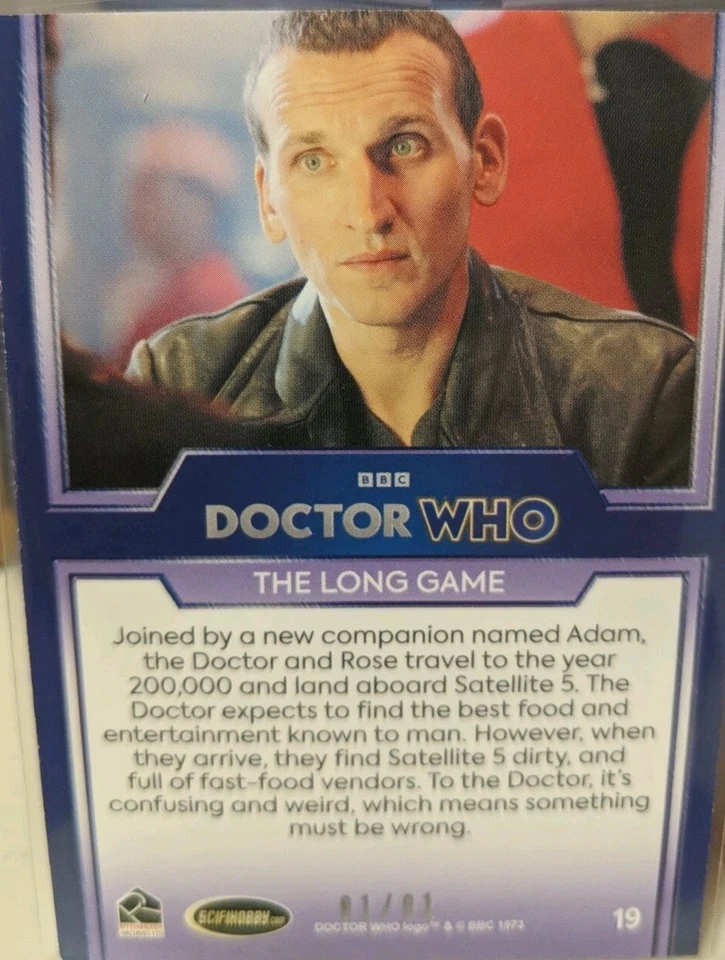 🔥Doctor Who Series 1-4 Holographic Foil Base Parallel Card #19 1/1 AB Exclusive - Image 2 of 3