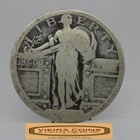 No Date Variety 1, No Stars Below Eagle Standing Liberty Silver Quarter -#C58409