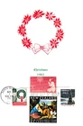 Christmas Combo FDC #1240 Tree #1205 Wreath + Australia New Zealand 1963
