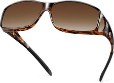 Yogo Vision Fit Over Wrap Sunglasses Polarized Lens Wear Over Eyeglasses 100 UV