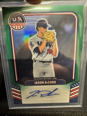 2026 Panini USA Baseball S&S - Jason DeCaro - #CNT-JDC Green Prizm Auto
