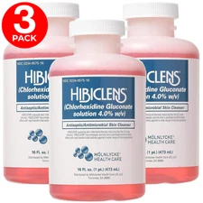 Hibiclens Antiseptic Skin Cleanser 16oz Antimicrobial Wash Multipurpose - 3 Pack