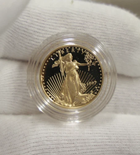 1997 W US 1/4 oz Proof Gold Eagle 1 oz $10 Gem Coin