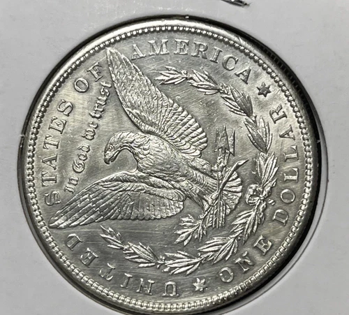 1899-S MORGAN SILVER DOLLAR, AU+ DETAILS