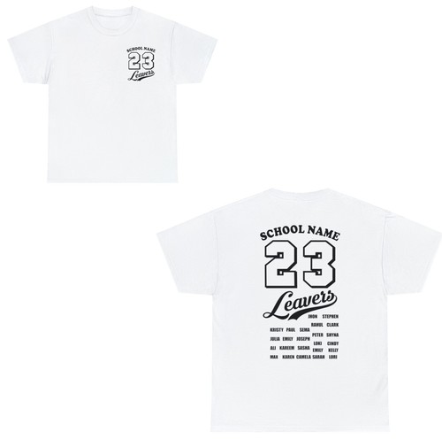 Personalised School Leavers 2023 T-Shirt Your Name School Name Student Gift Top - Picture 8 of 12