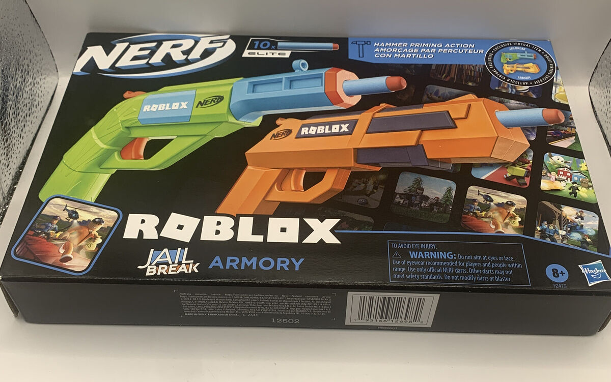 Nerf Roblox Jailbreak: Armory, Includes 2 Blasters and 10 Darts