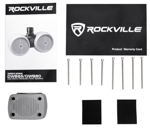 (2) Rockville Dual 8" 800w Tower Speakers+Amp for Polaris RZR/Jeep/ATV/UTV/Cart - Picture 6 of 11