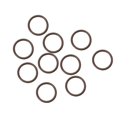 Fluorinated Rubber O-Rings, 9mm x 7mm x 1mm Width, Gasket, Brown, 10pcs