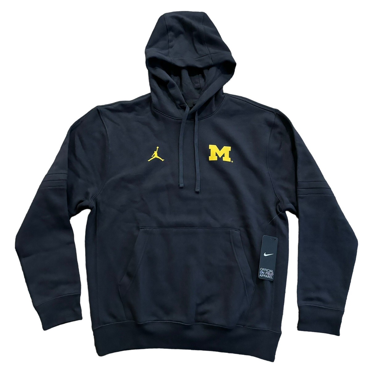 michi-michi Air Jordan Michigan Wolverines Black Hoodie Sweatshirt, Size