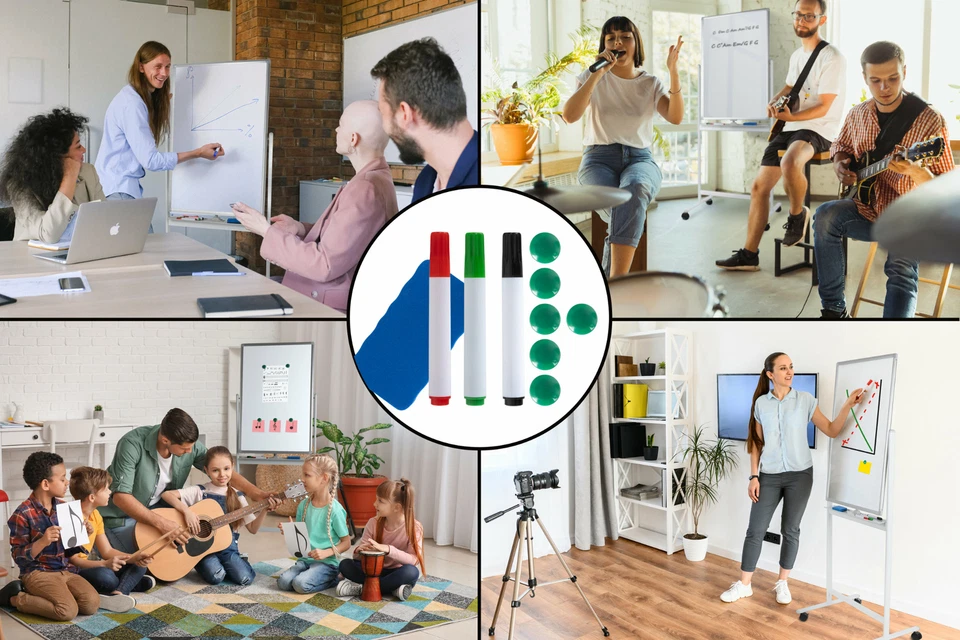 Whiteboard Zubehör Magnettafel Wandtafel Schreibtafel Set Marker Magnete Wischer - Bild 2 von 4