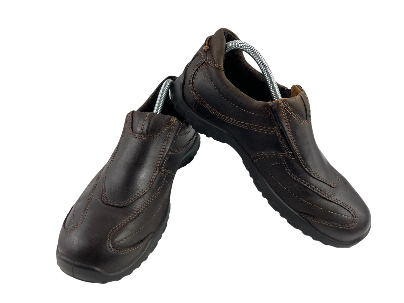 Mocassini Ecco uomo 41 8 M scarpe pelle marrone slip on ammortizzati comodi escursionismo