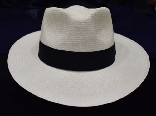 Autentico Ecuador Montecristi "Fedora Panama Hat" FINO (Grado 15-16) - Foto 1 di 4