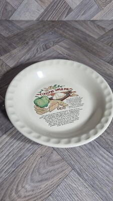 Vintage Retro Keramik Country Apfelkuchen Rezeptschale
