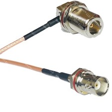RG316 N Female Bulkhead Angle to BNC FEMALE SM BULKHEAD RF Cable Rapid-SHIP LOT