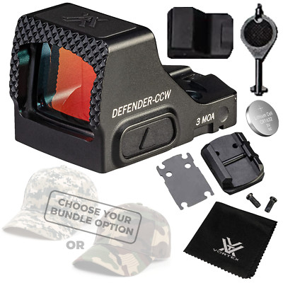 Vortex Optics Defender-CCW 3 MOA Red Dot with Free Hat Bundle