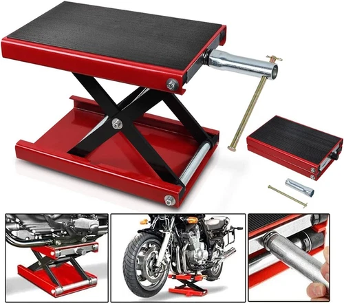 500KG Motorbike Motorcycle Table Bench Workshop Scissor Lift Jack Stand Paddock