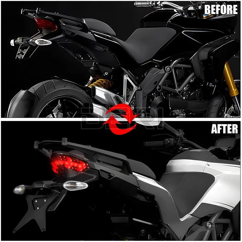 Señales de giro de luz trasera LED integradas para DUCATI Multistrada 1200/S 2010-2014 Foto 4 de 4