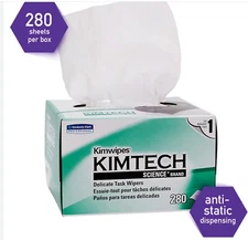 Kimwipe New Box of 280 Lint Guard Delicate Task Wipe