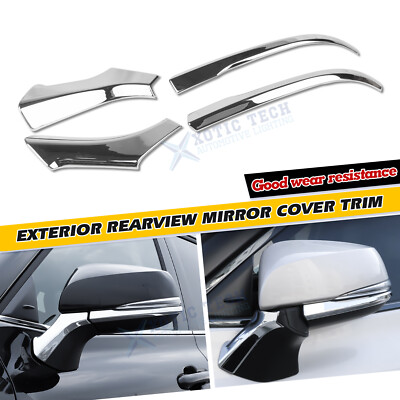 Chrome 4PCS Side Door Rear View Mirror Bottom Stripe Cover For Highlander 2020+