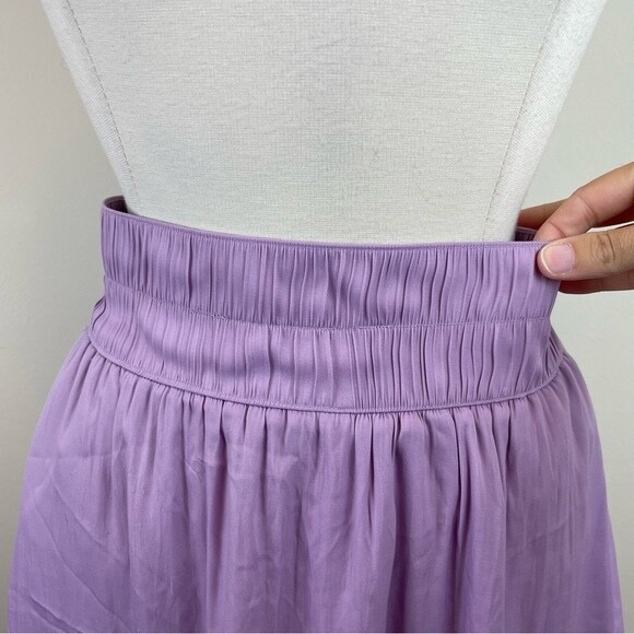 LOFT Solid Light Purple Lavender Pleated Skirt Wo… - image 4