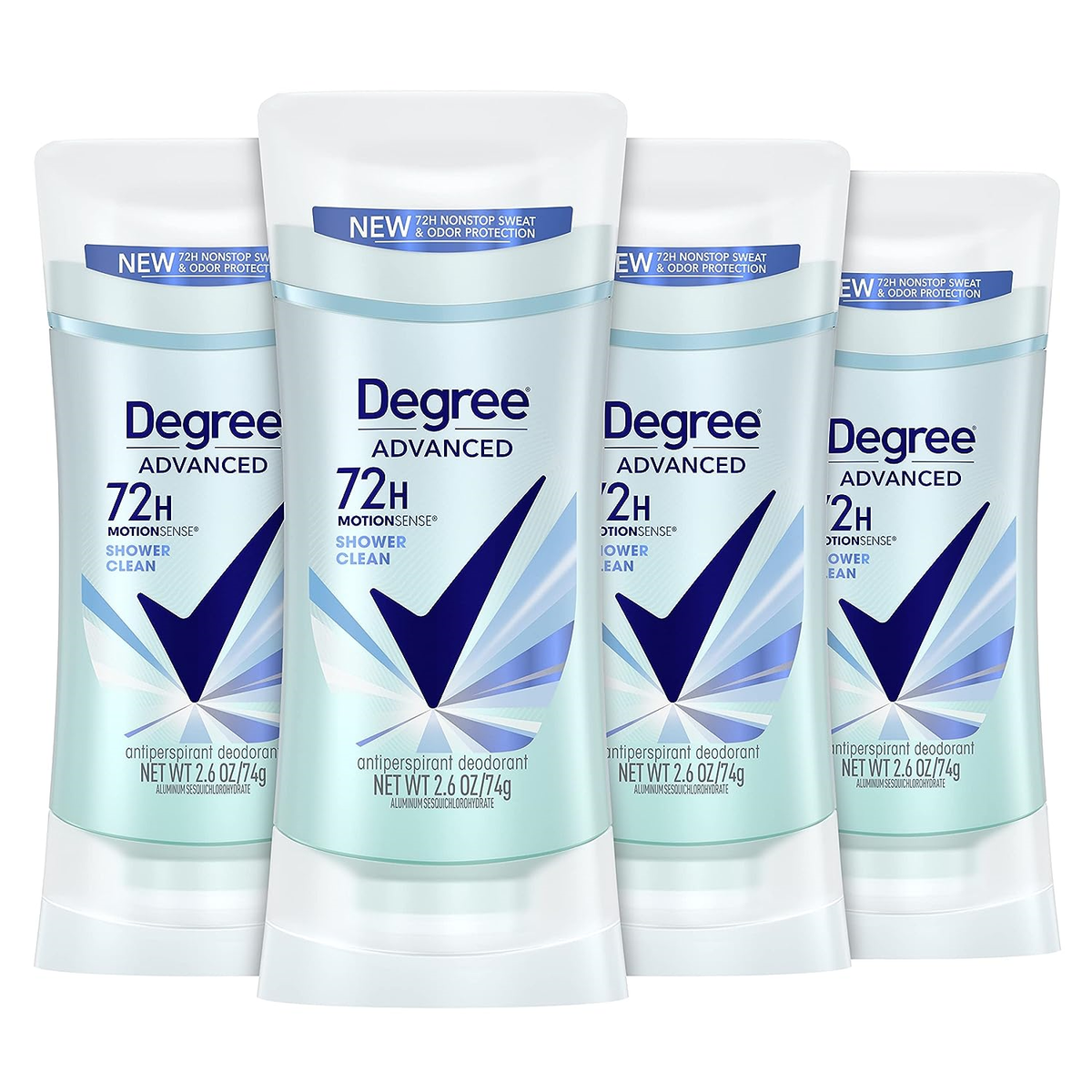 Degree Advanced Antiperspirant Deodorant Shower Clean Pack of 72