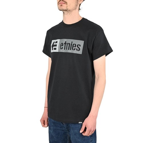 Etnies New Box S/S T-Shirt - Black/Grey/Grey - Picture 2 of 5
