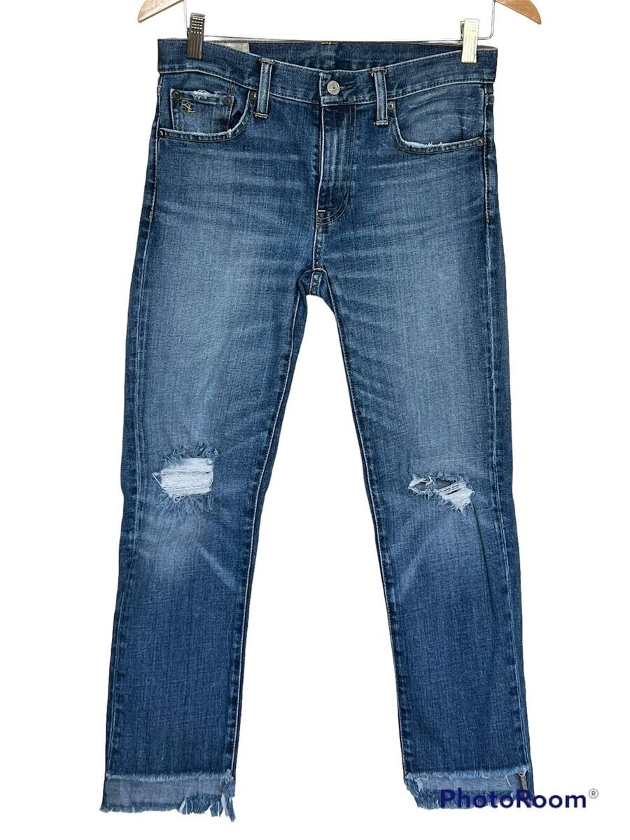 Женские укороченные джинсы Polo Ralph Lauren, синие, 25