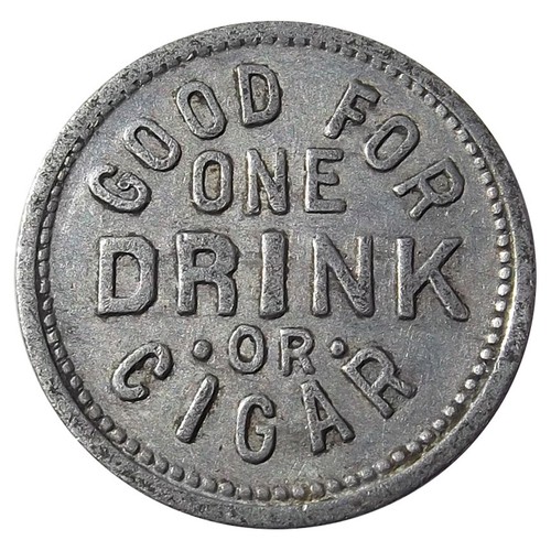 Montana Trade Token - Basin Sample Room "Drink or Cigar" saloon-era MT - Picture 2 of 2