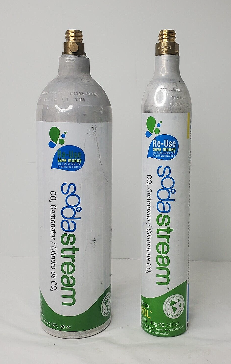 Lot of 2 Soda Stream Sodastream (1x 130L, 1x 60L) CO2 Carbonator
