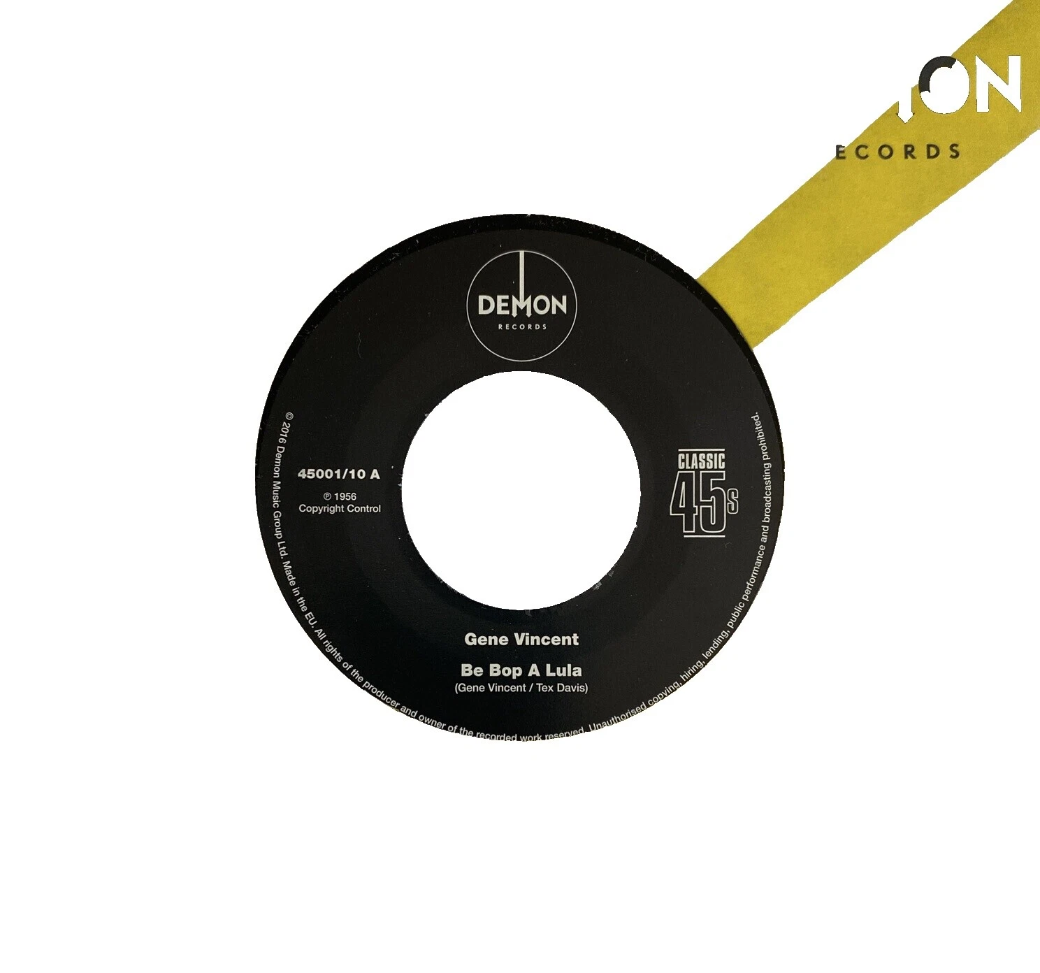 Gene Vincent Single 45 RPM Speed Vinyl Records