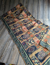 Colorful Ethnic Boho Hippie Tablecloth Patch Print 40" x 96" NEW