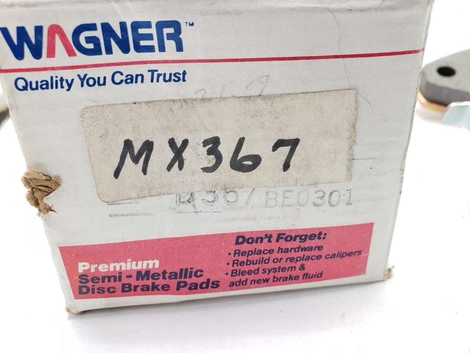 Комплект колодок дискового тормоза ThermoQuiet колодка дискового тормоза передняя Wagner MX367 - Изображение 2 из 2