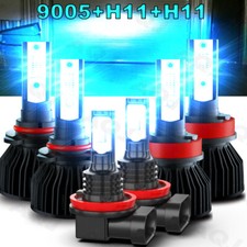 For Dodge Ram 1500 2019 2020 - 6x Blue Led Headlight Hilo Fog Light Bulbs Kit