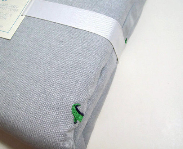 Pottery Barn Kids Oxford Embroidered Alligator Gators Full Queen