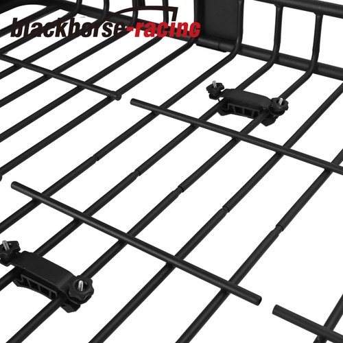 84" Black Steel Heavy Duty Roof Top Rack Top Luggage Cargo Carrier For Truck SUV - Picture 6 of 9