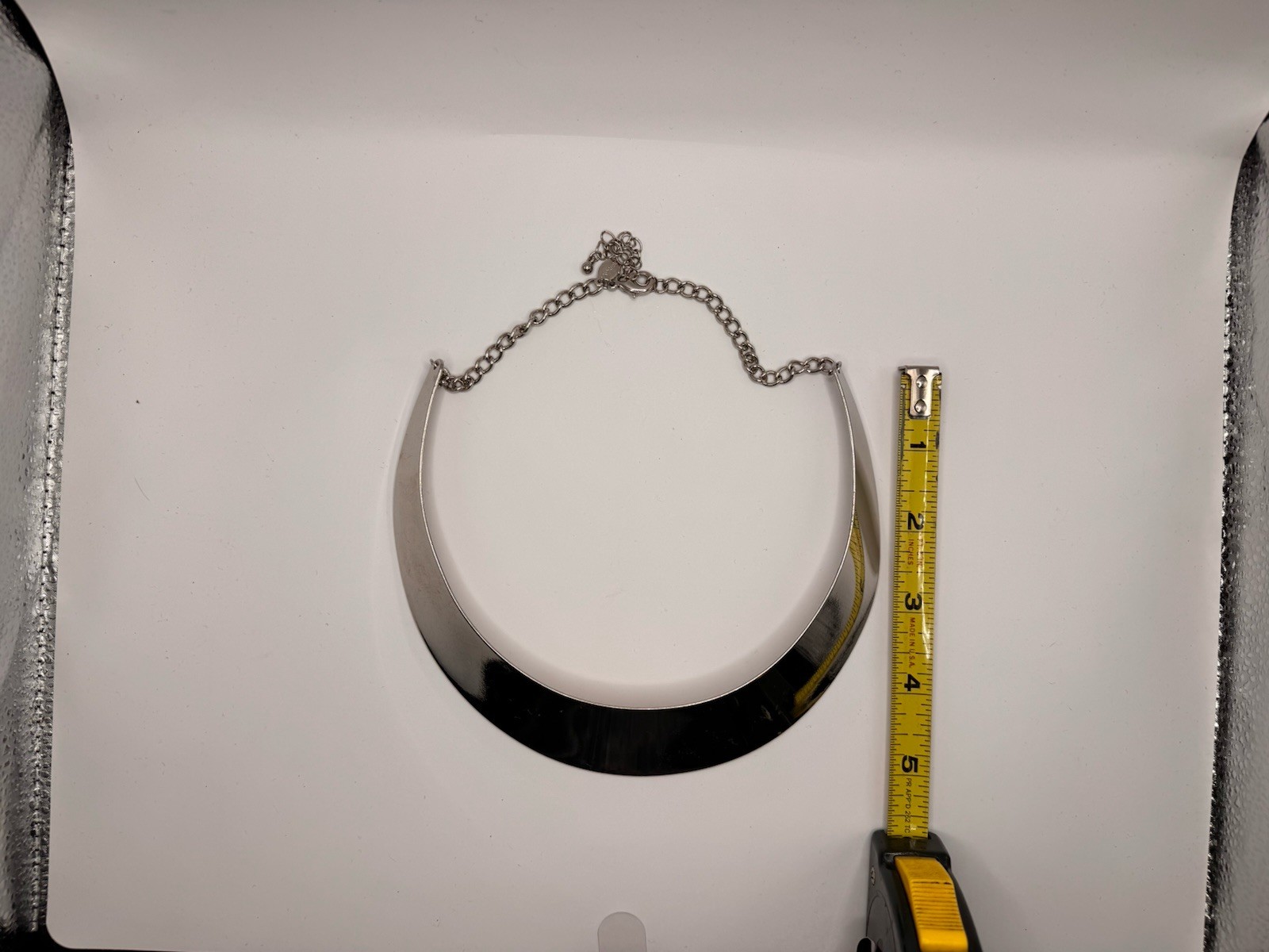 Express Chunky Silver Tone Statement Collar Neckl… - image 7