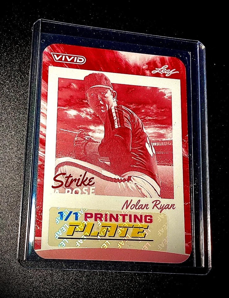 Placa de impresión vívida de hojas Nolan Ryan 1/1 2024 SP béisbol 1 de 1 rara solo 1 loca Foto 3 de 4