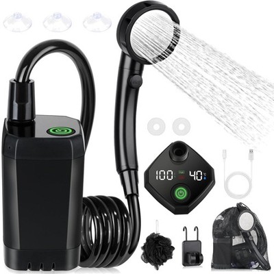 Camping Dusche, tragbar, 6000mAh, Pumpe, LED-Anzeige, 4 Modi, , Outdoor Set