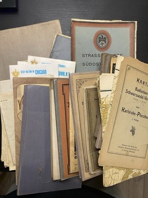 Old Germany Austria Maps Lot Of 33 Big Small Sizes Various Places WW1 WW2