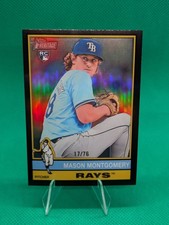 Mason Montgomery 2025 Topps Heritage #296 Chrome Black Refractor #'d 17/76
