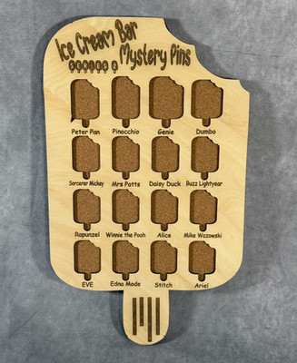 Custom Disney Pin Board - Ice Cream Bars Series 2 - Fits Entire Set!