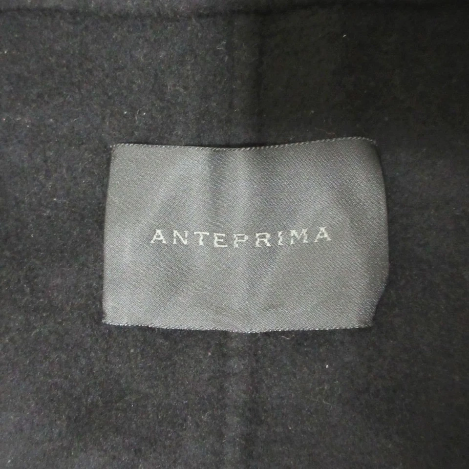 Chaqueta Abrigo ANTEPRIMA Cachemira Doble Pecho Balmacaan 42 Negro Mujer USADA Foto 3 de 4